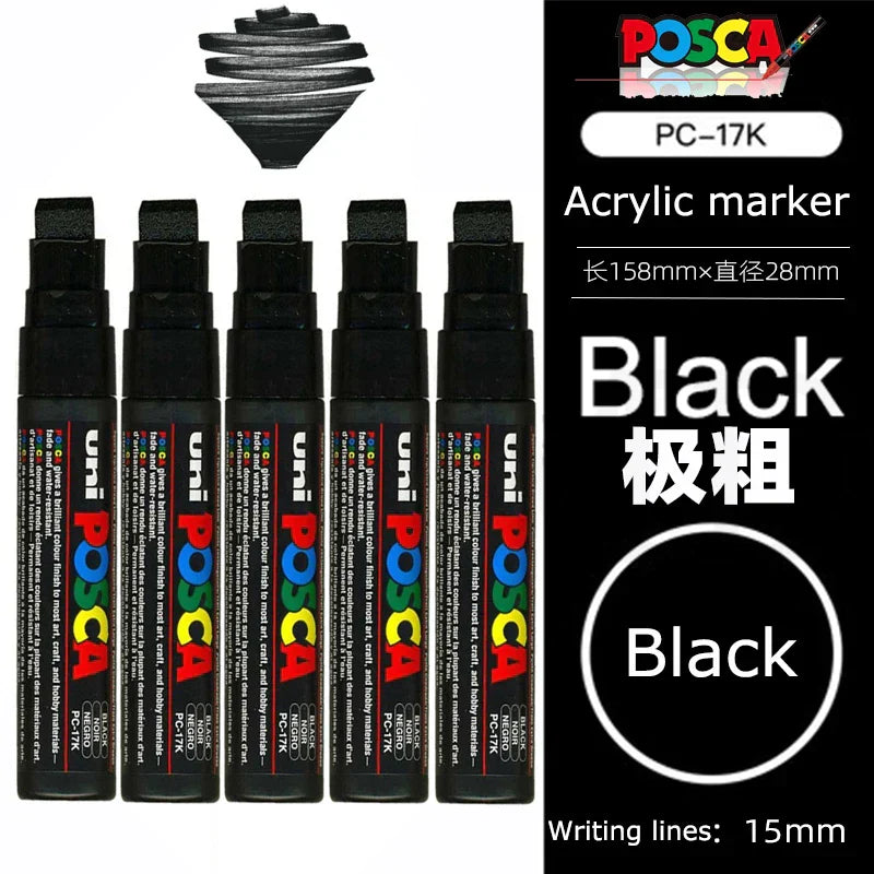 Uni Marker Pen, PC-3M Acrylic posca marcadores permanent