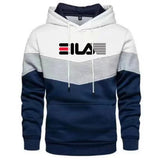 Men's Trending Brand Printed Splicing Hoodies Male Spring