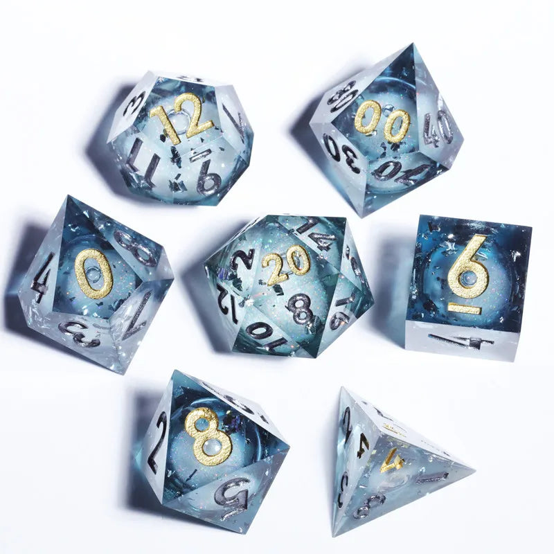 Mini Planet New Design Liquid Core Dice Set