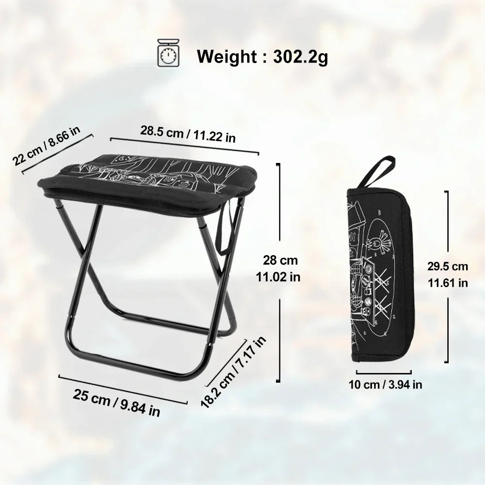 Widesea Camping Stool Outdoor Foldable Chair Fishing Lightweight