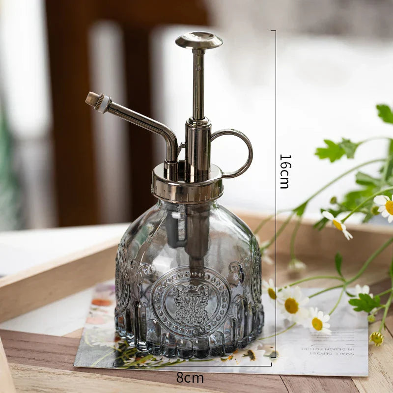 Glass Embossed Air Pressure Gardening Small Watering Can