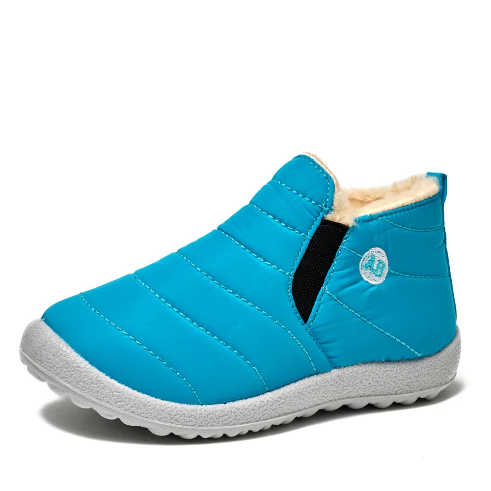 Winter Children's Boots Plush Non-Slip Cotton Shoes Waterproof