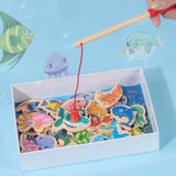 Wooden Magnetic Fshing Toy Marine Life Cognition Fish