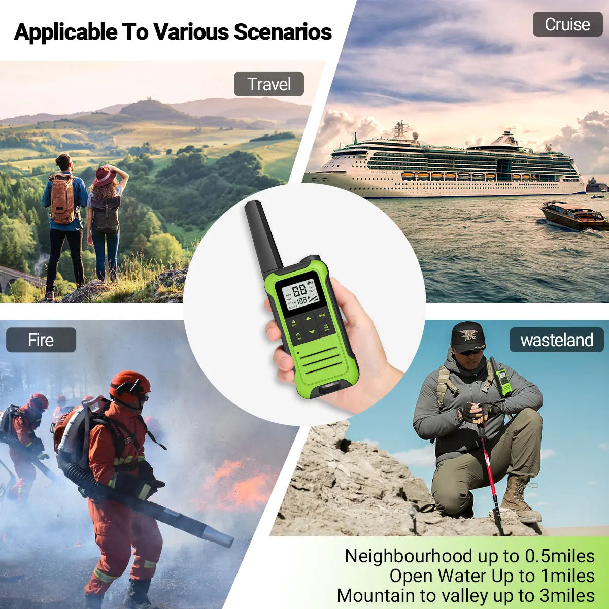 4PCS Baofeng F22 PMR446 /FRS Walkie Talkie Portable