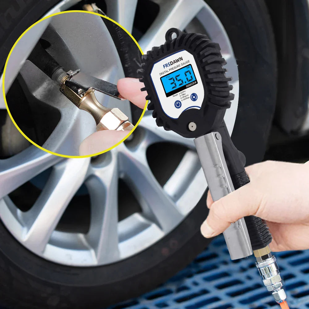 Car Tire Pressure Gauge Air Inflator US/EU Vehicle