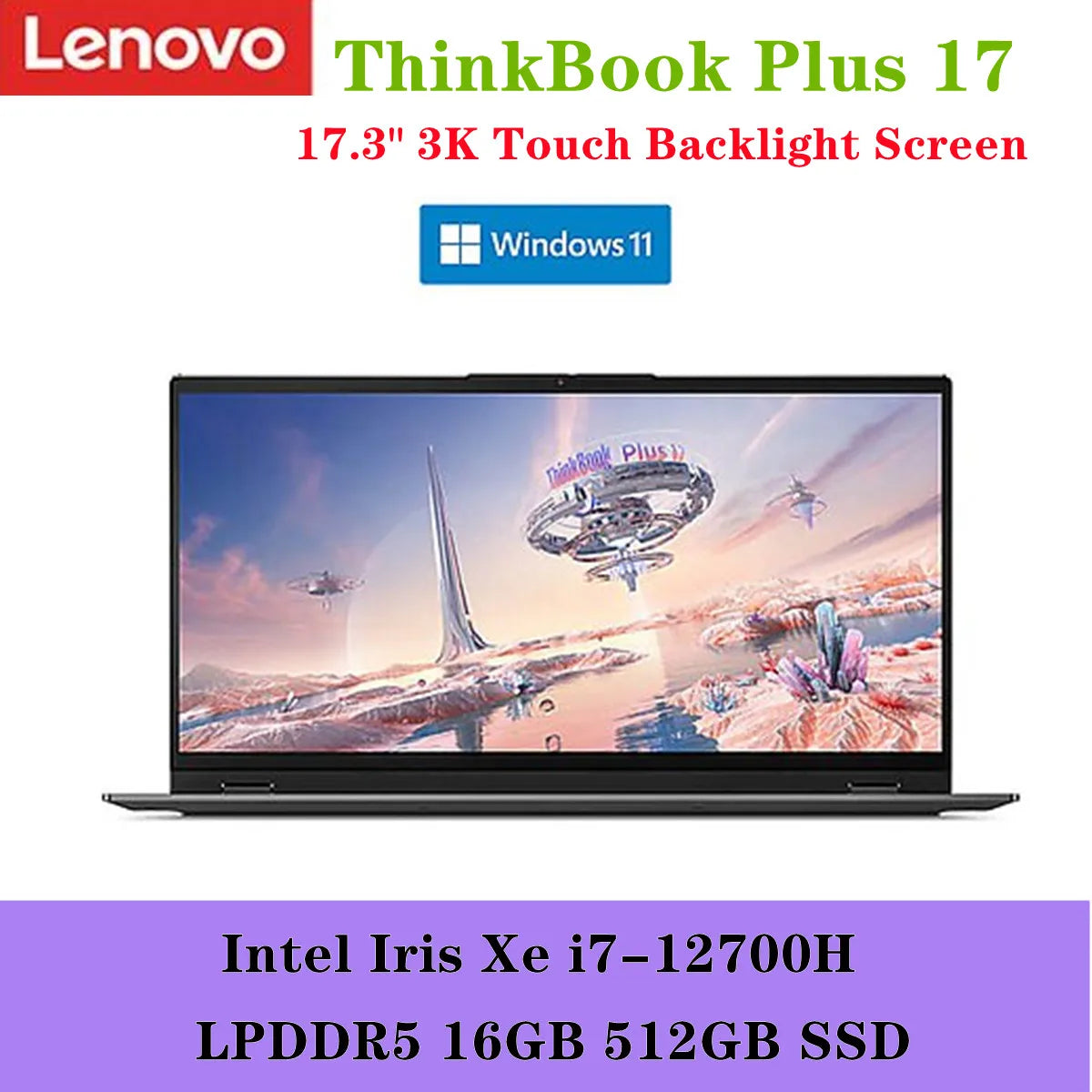 2022 New ThinkBook Plus 17 Laptop i7-12700H Intel