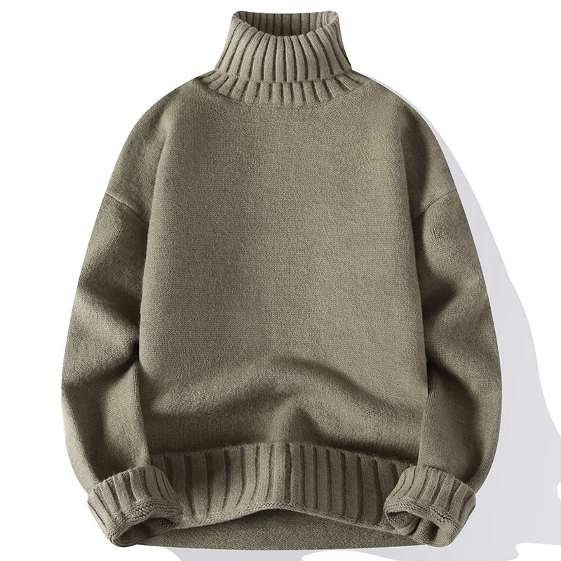 2023 Winter Mens Turtleneck Sweater Trend Thick Bottoming