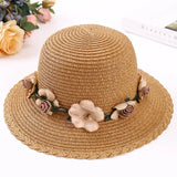 Wreath Straw Hats Summer Sun Hat Ladies Elegant