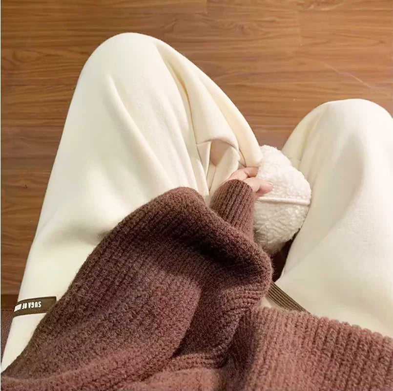 Men's Pants Winter Plush Warm Pants Thickened Casual