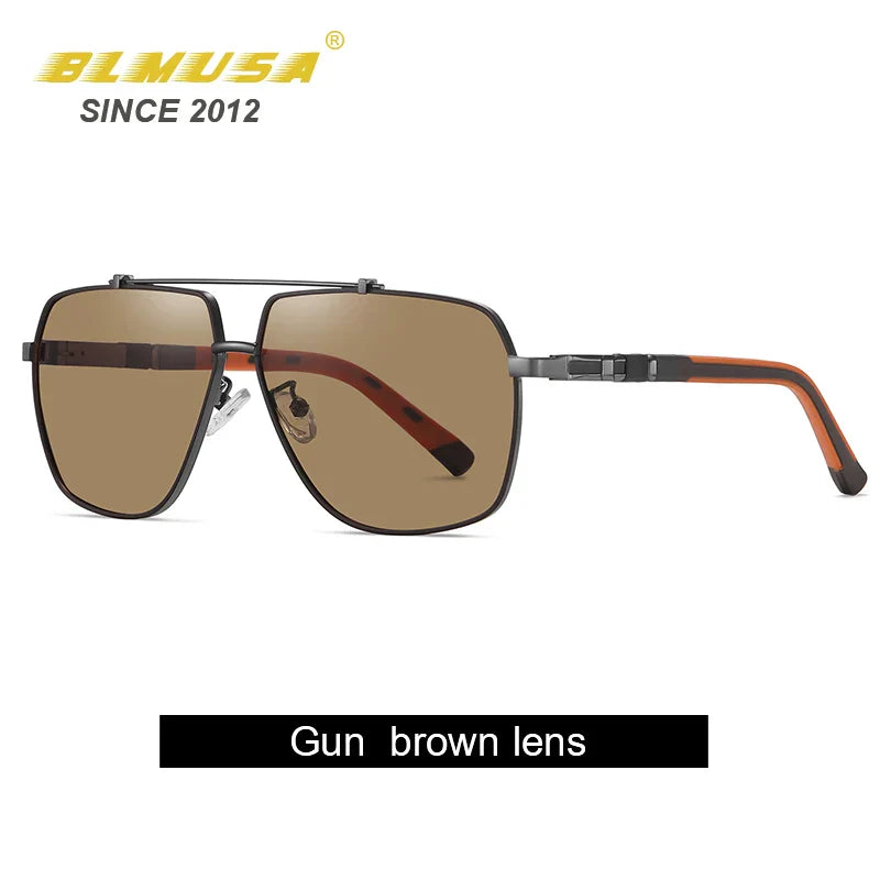 BLMUSA 2022 New Luxury Polarized Sunglasses Men Square