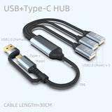 3 in 2 USB C HUB 2.0 Type