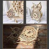 3D DIY Wooden Puzzle Jigsaw Owl Pendulum Vintage