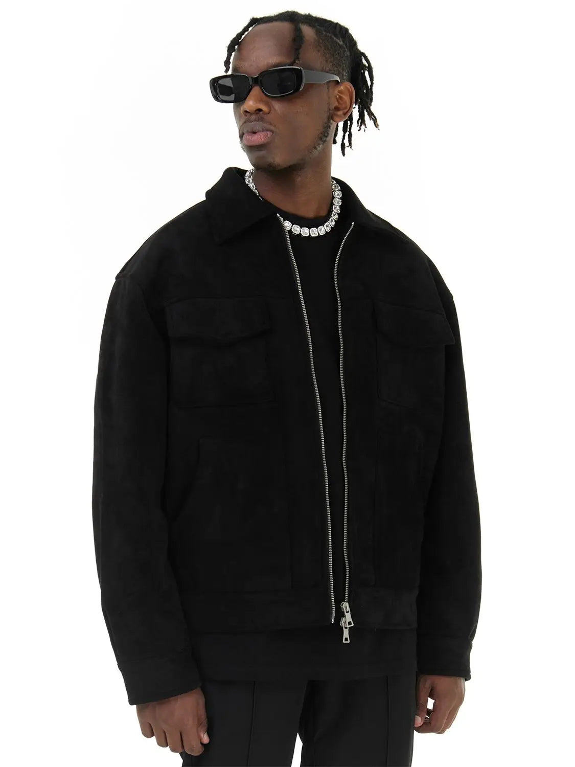 Vintage High Street Suede Material Crock Jacket With