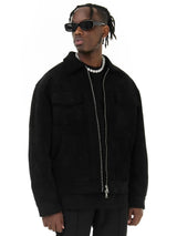 Vintage High Street Suede Material Crock Jacket With