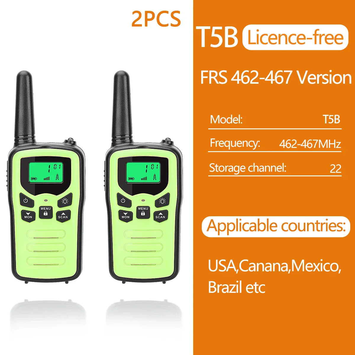 2/4/6 PCS ABBREE Walkie Talkie PMR/FRS UHF Mini