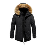 2024 New Winter Men Long Coat Military Fur