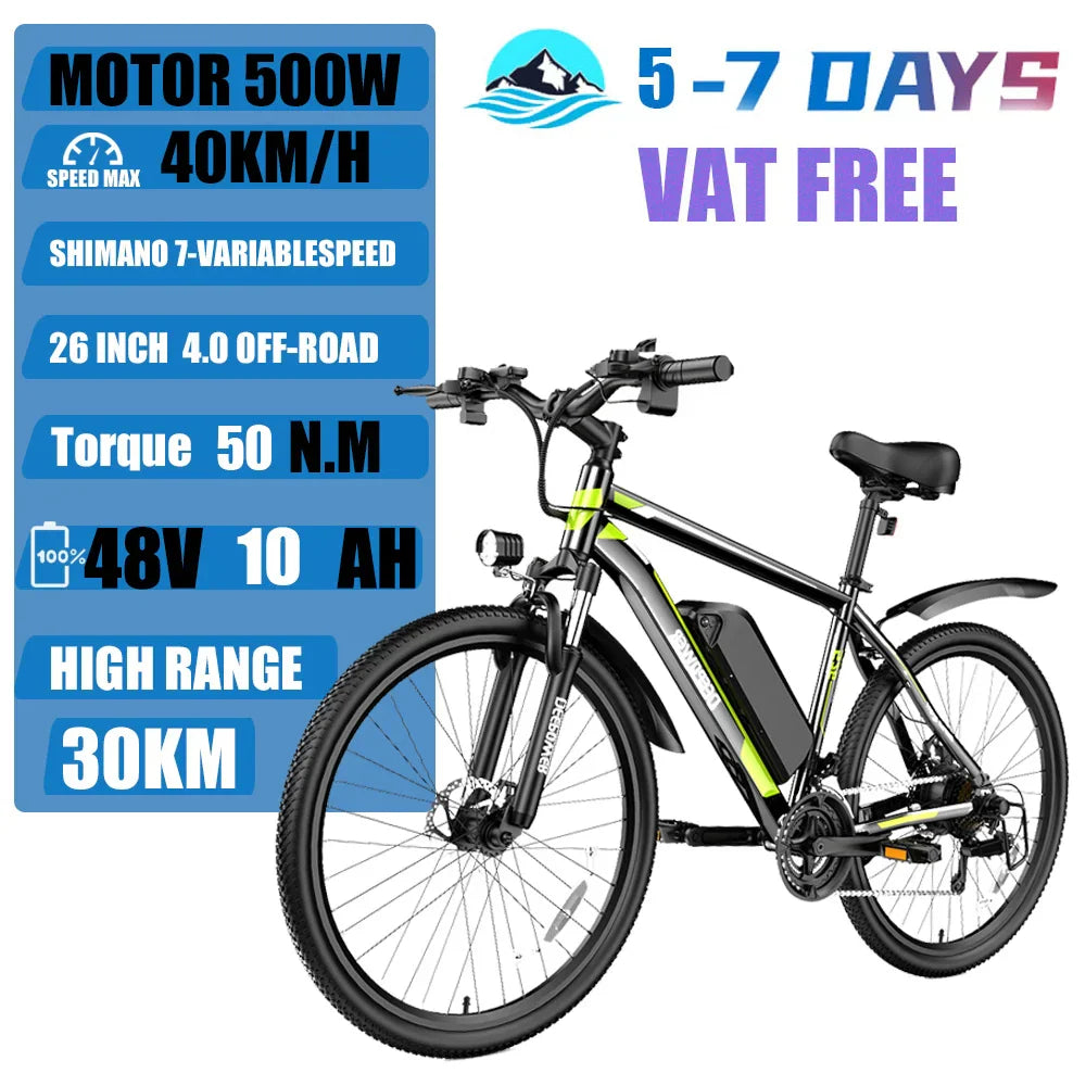 ZPW S26 500W EBike 48V 20AH 26 Inch