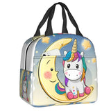 Unicorn Rainbow Insulated Lunch Tote Bag For Shooting Star And Magic Wand Thermal Cooler Food Lunch Box Work School Travel