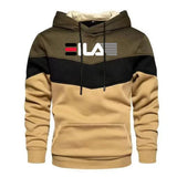 Men's Trending Brand Printed Splicing Hoodies Male Spring