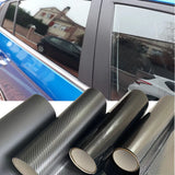 3D Carbon Fiber Vinyl Wrap Film Glossy Black