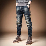 Trousers with Print Stretch Male Cowboy Pants Elastic