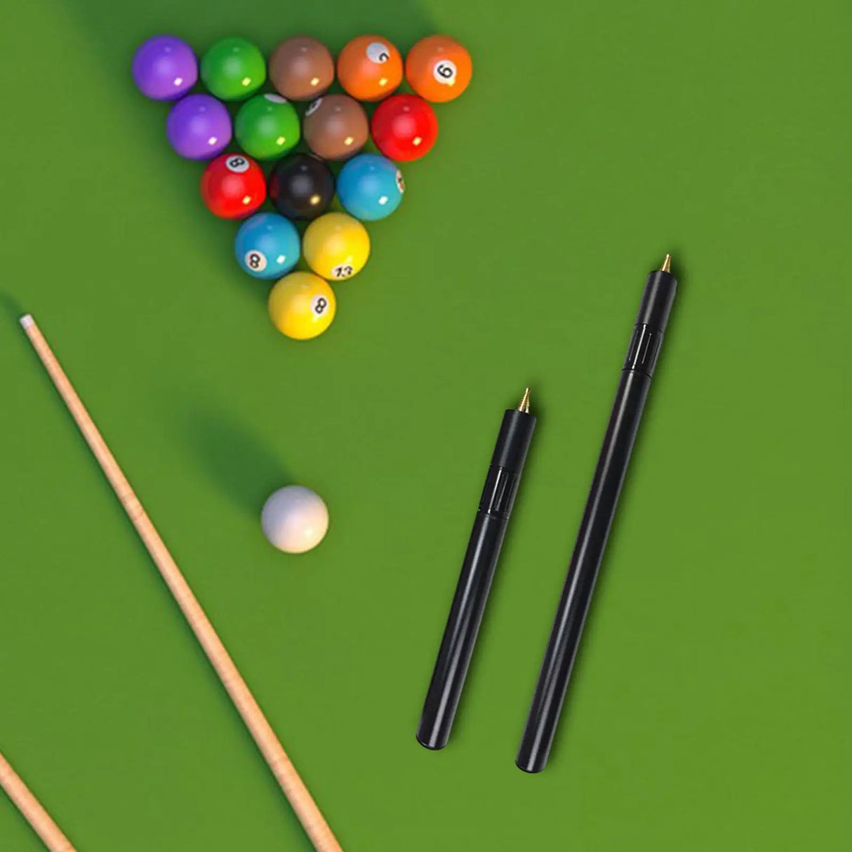2Pcs Billiard Pool Extension Telescopic Lightweight Snooker Billiard