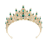 Vintage Queen Crown Durable Gorgeous Baroque Crystal Headbands