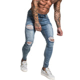 GINGTTO Jeans Men Elastic Waist Skinny Jeans Men