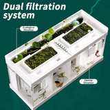 Mini Aquarium With Filter LED Light Fish Tank
