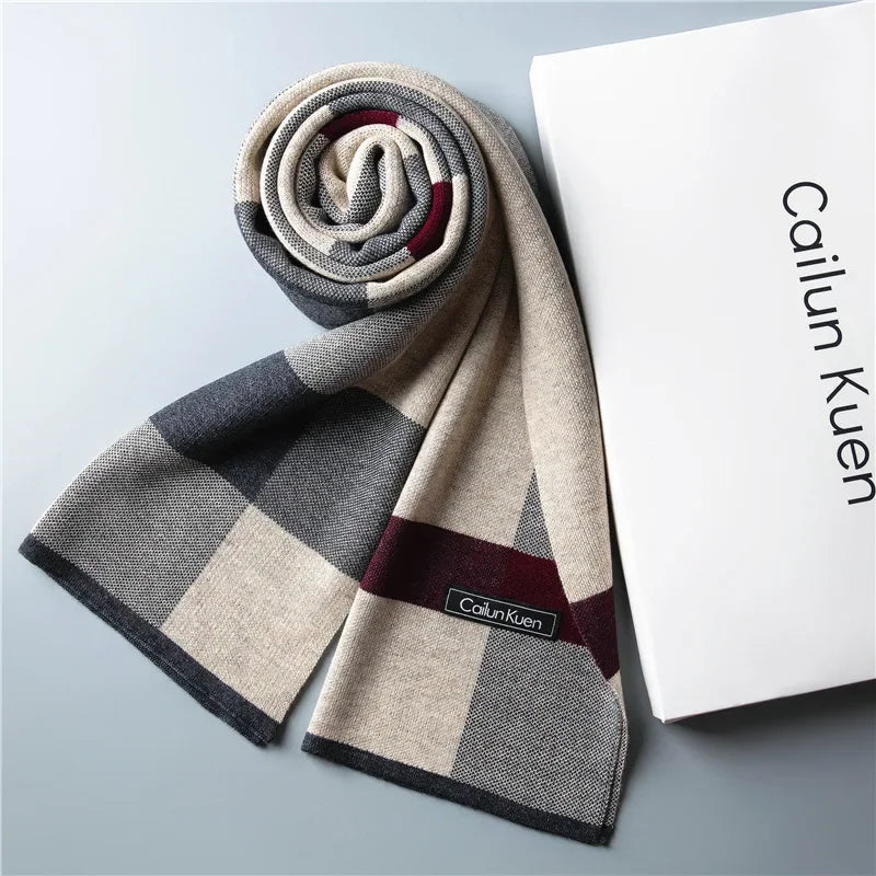 Fashion Classic Business Scarf Men Wool Scarf Soft