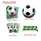Green Football Birthday Party Decorations Kids Disposable Tableware