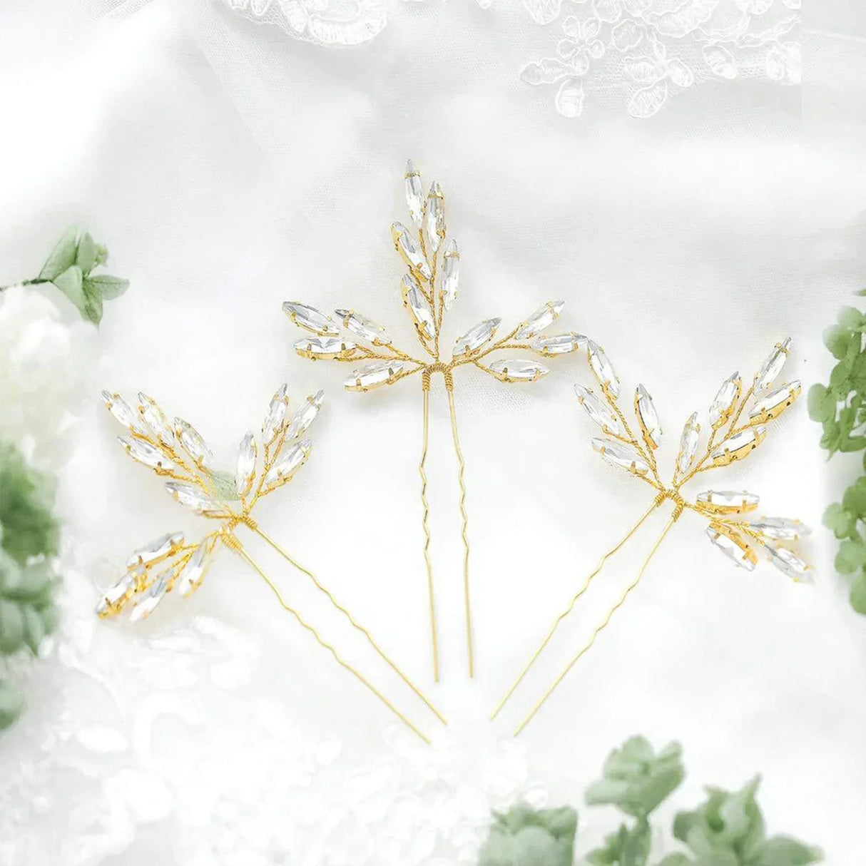 Bride Hairpins Wedding Hair Accessories Trendy Crystal U-shaped