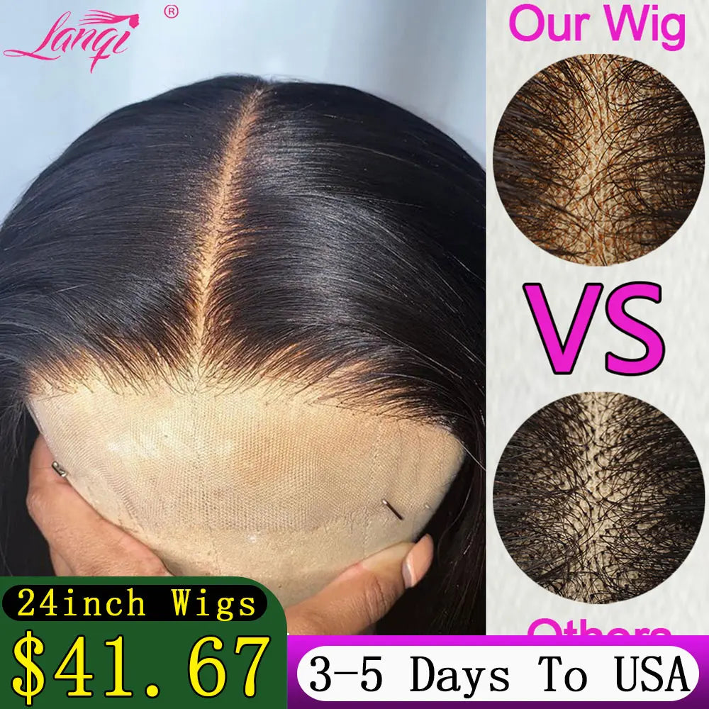 250 Density Human Hair Lace Frontal Wig Real