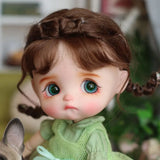 Doll Wig Bangs Ponytail Curly Soft Mohair Wig