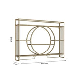Luxury Metal Bar Cabinet Wine Spice Rack Open