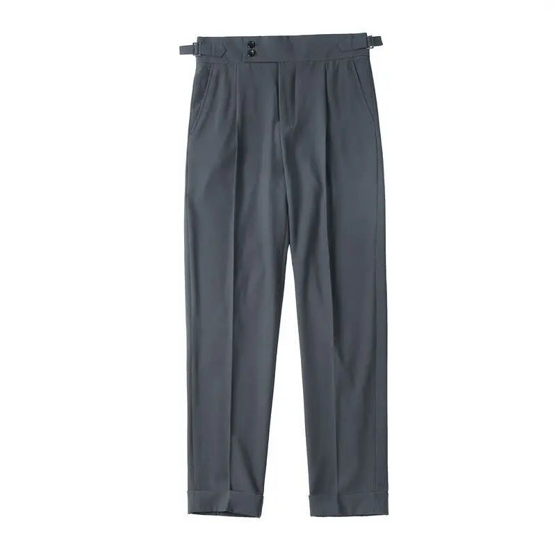 Business Tie Pleated Suit Pants The Trend Fashion