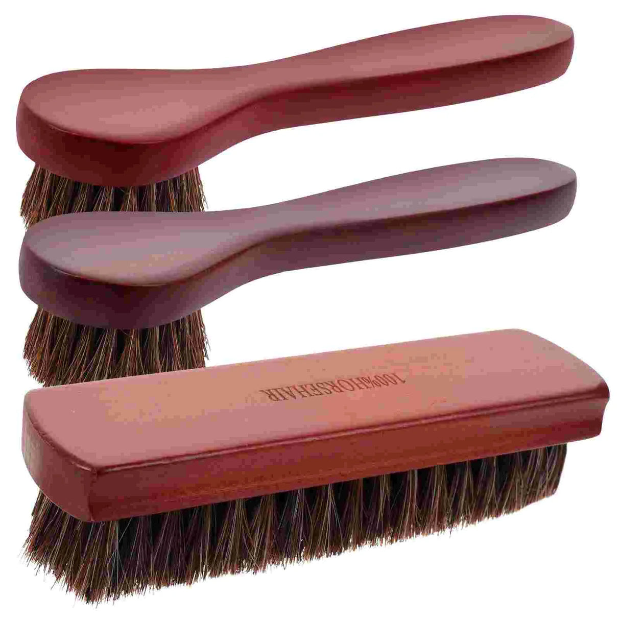 3 Pcs Clean Polish Boot Brush Horse Hair