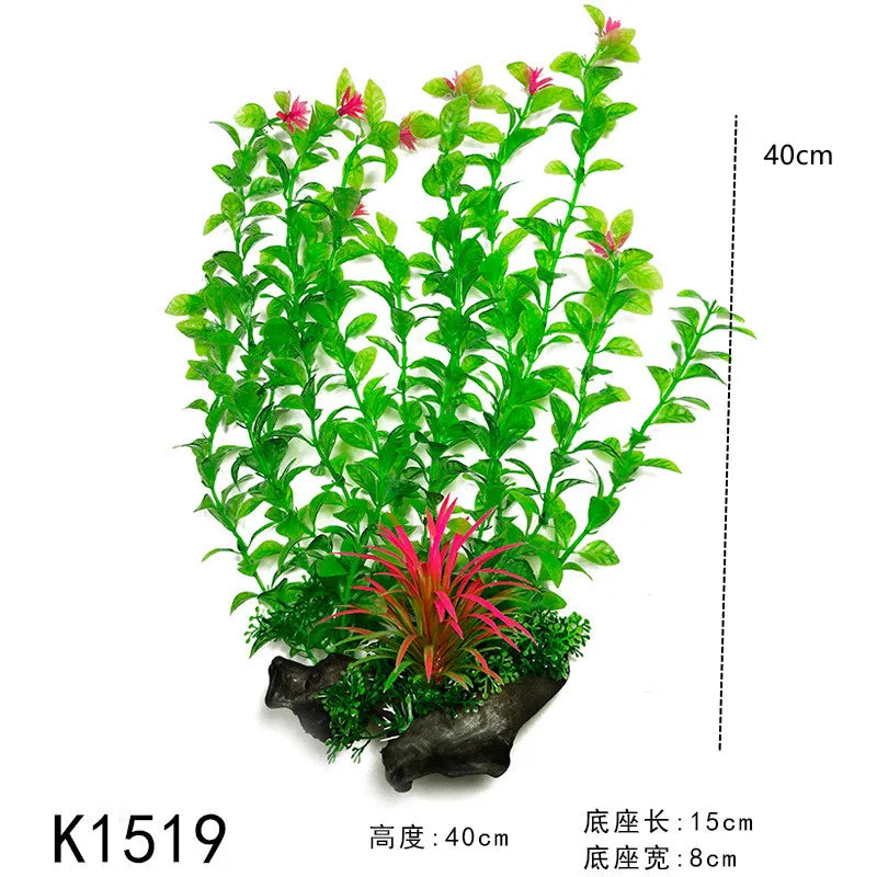 24-52cm Large Aquarium Plants Plastic Grass Fish Tank