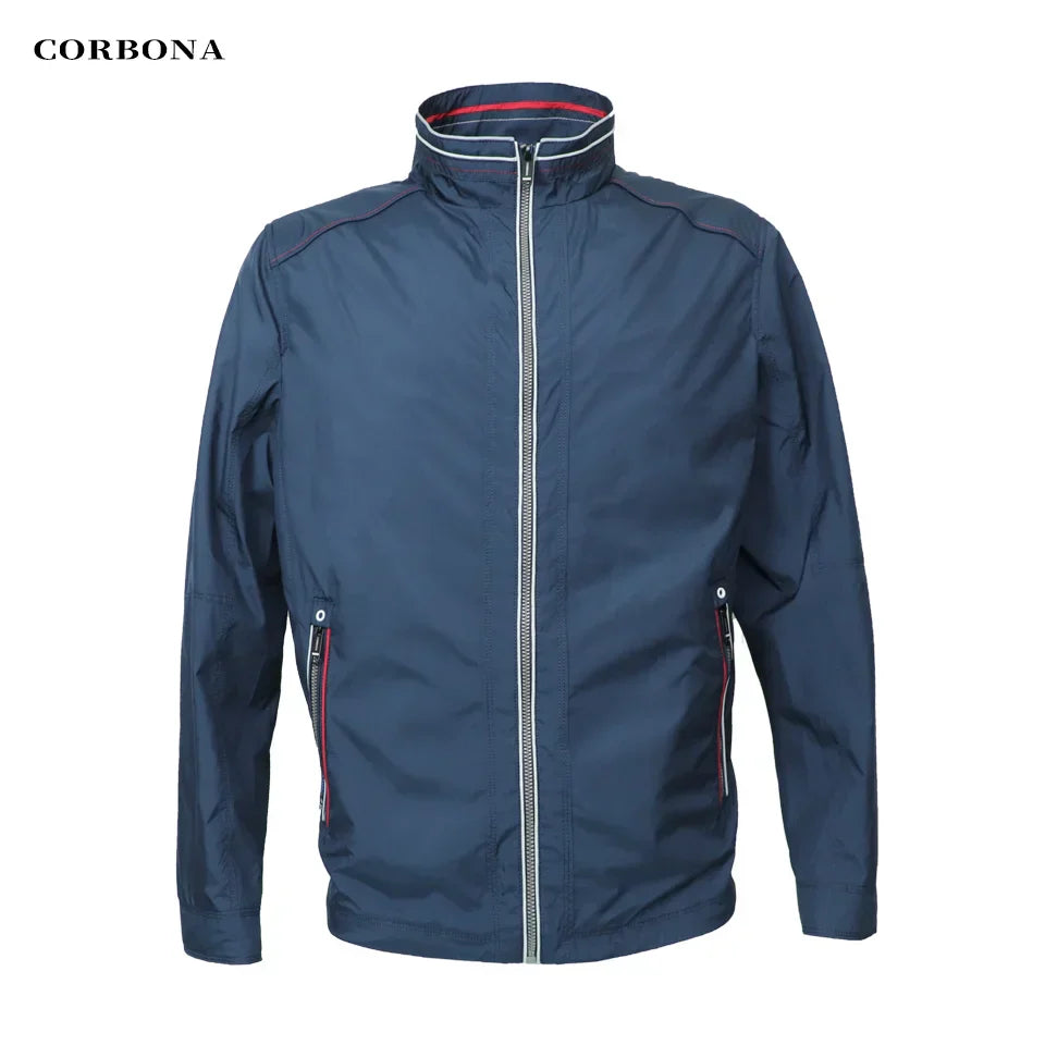 CORBONA 2024New Men Spring Summer Lightweight Jacket Long