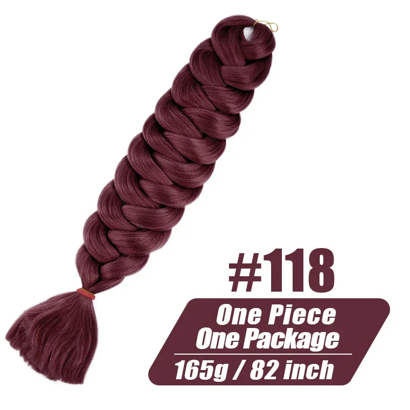 Wigundle 82 Inch Jumbo Braids Crochet Hair Extensions