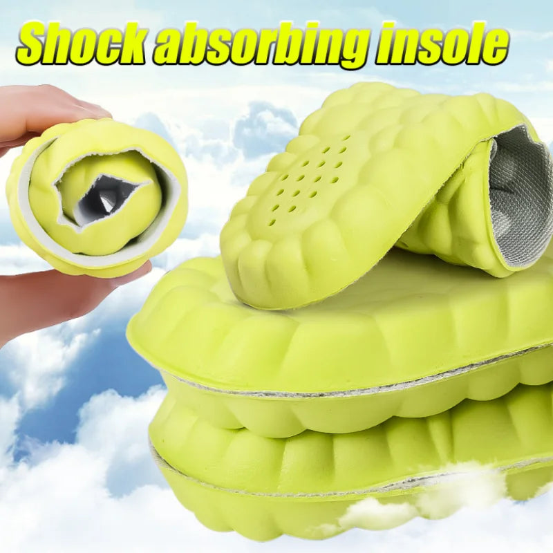 4D Orthopedic Sport Insoles Soft Breathable High-elasticity Shock