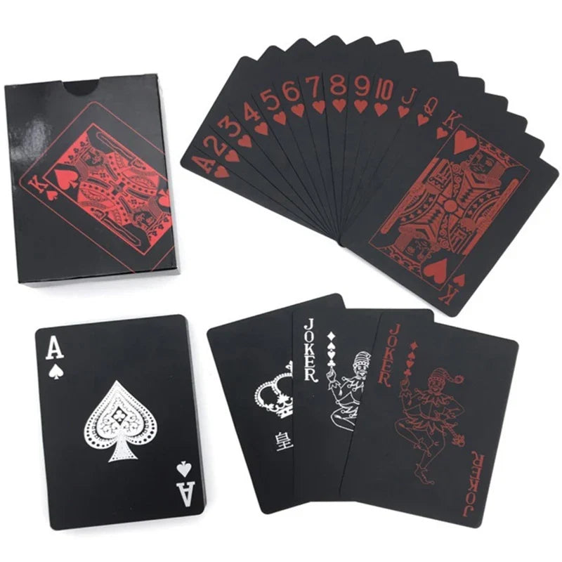 Black Gold Playing Card Poker Game Deck blue