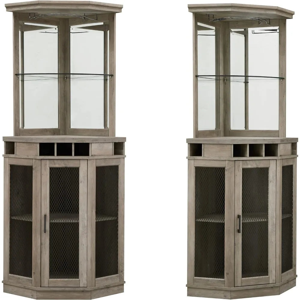Stone Grey Corner Bar Unit 73"