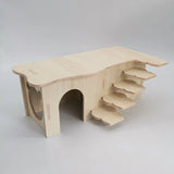 Hamster Wooden Hideout Dwarf Hamster Hut with for