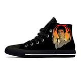 Hot Scarface Tony Montana Movie Anime Cartoon Casual Shoes High Top Lightweight Summer Board Shoes Breathable Men Women Sneakers