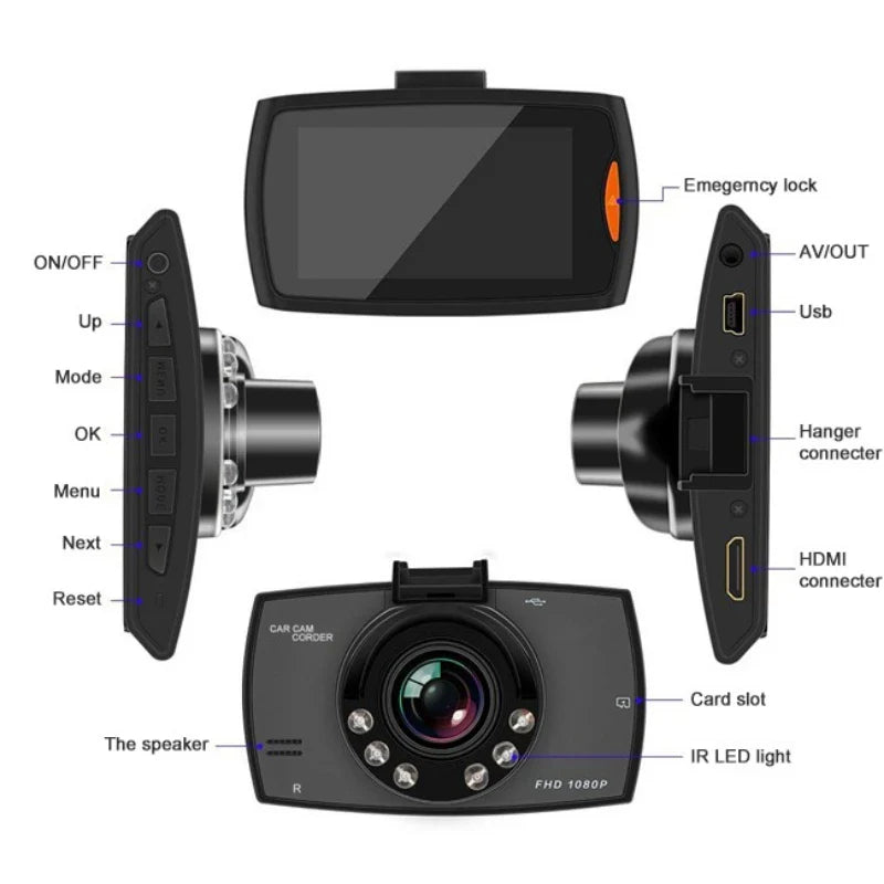 G30 Car DVR Dash Cam Full HD 1080P