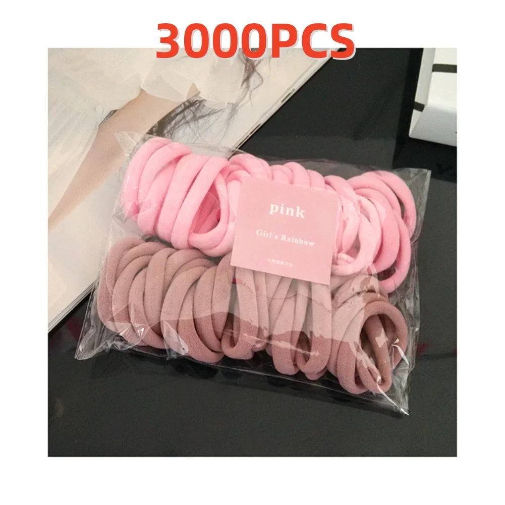 10Pcs Elastic Rubber Band Seamless Gradient Hair Rope