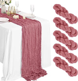 Crinkling Table runner gauze translucency doilies Holiday party