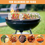 Round Rotisserie Basket BBQ Stainless Steel Mesh Barbecue