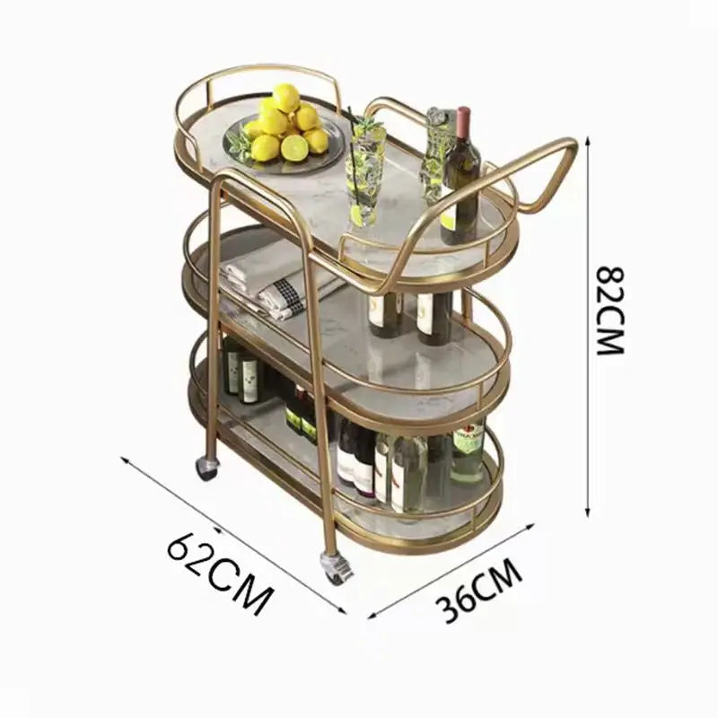 Mobile Small Coffee Table Carts Dining Cart European